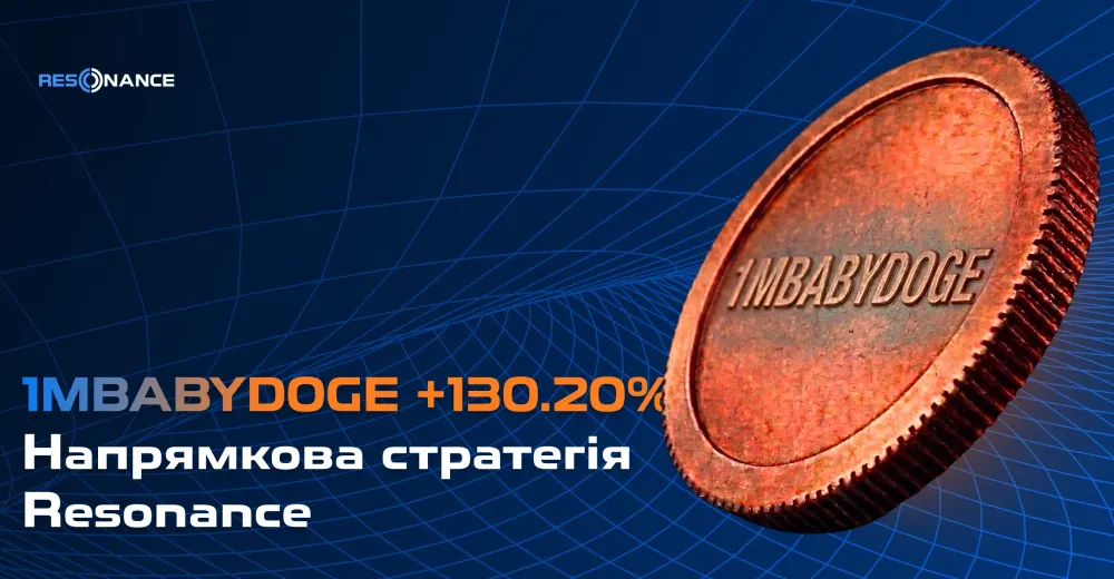 1MBABYDOGE +130.20 % (Напрямкова стратегія Резонанс)